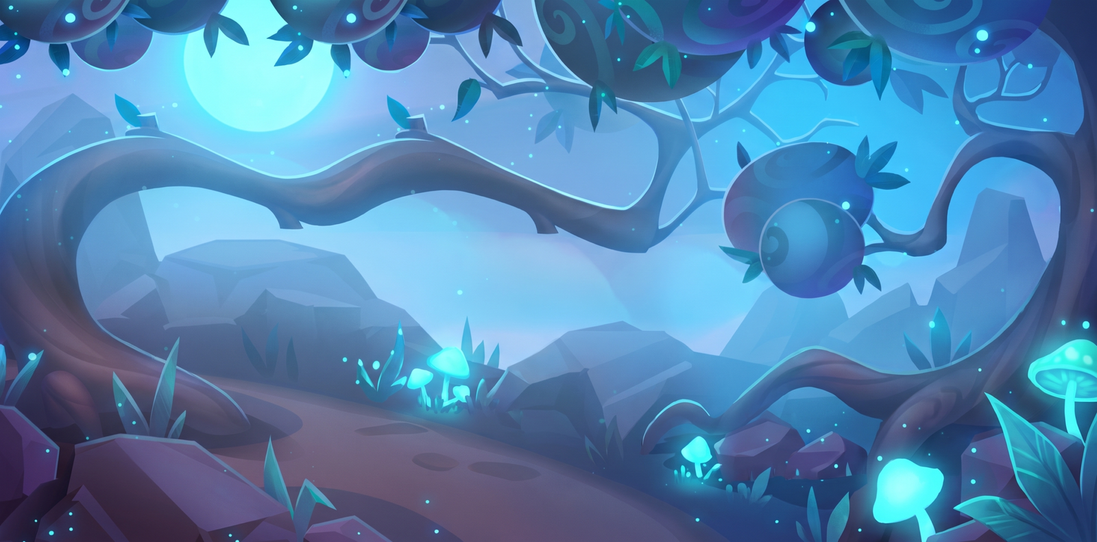 Glowing Glintkin near Lee and friends in Znail Valley
