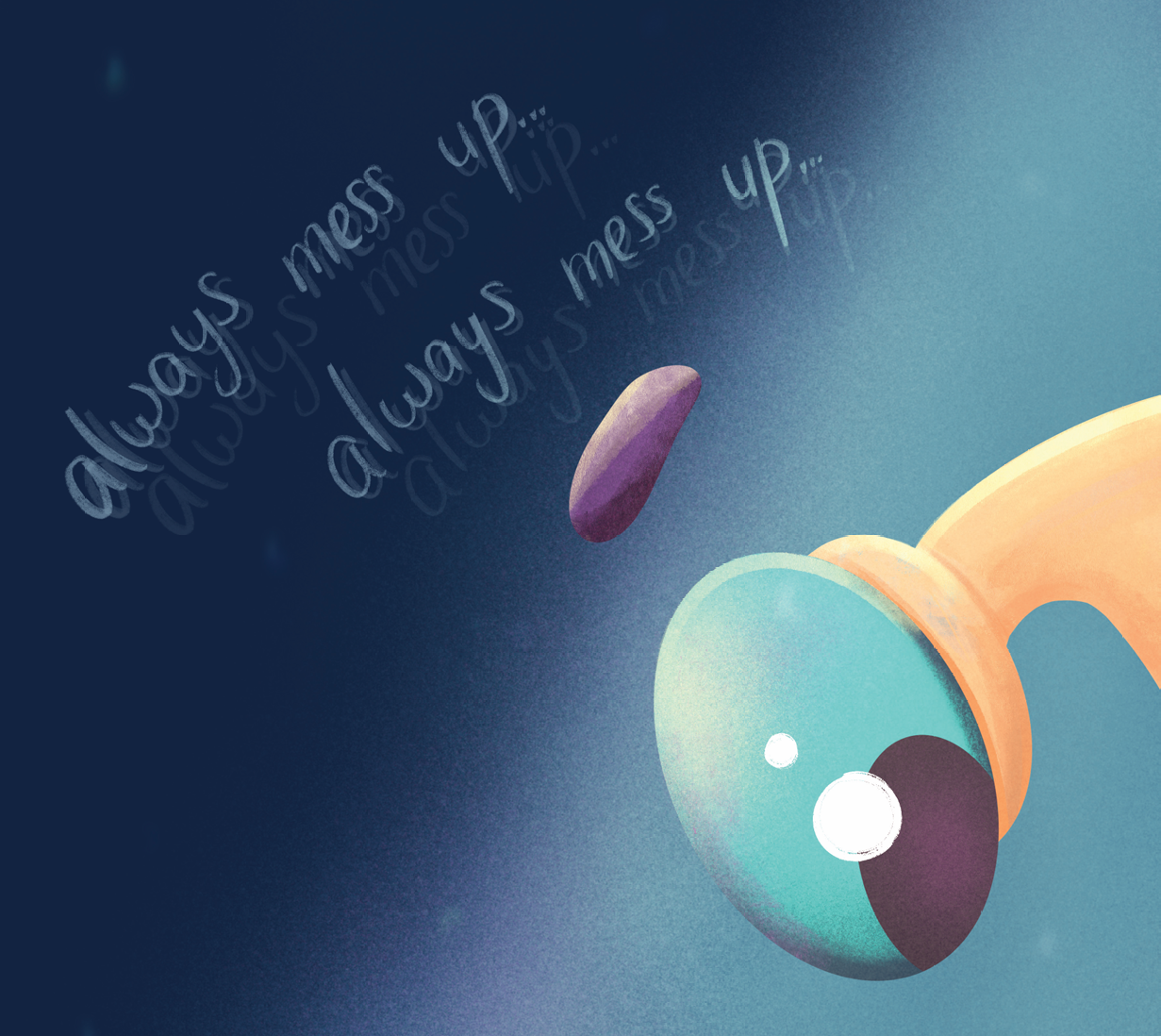 Znail Valley illustration for responding to harsh self-talk after a mistake